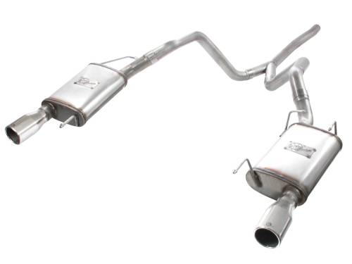 Afe - Advance Flow Engineering - 49-43047 | AFE Power MACH Force-Xp 2-1/2 IN 409 Stainless Steel Cat-Back Exhaust System (2005-2009 Mustang V6-4.0L)