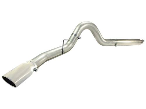 Afe - Advance Flow Engineering - 49-43054-P | AFE Power Large Bore-HD 5 IN 409 Stainless Steel DPF-Back Exhaust System w/Polished Tip (2008-2010 F250, F350 Super Duty V8-6.4L td)