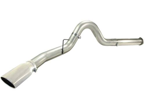 Afe - Advance Flow Engineering - 49-43055-P | AFE Power Large Bore-HD 5 IN 409 Stainless Steel DPF-Back Exhaust System w/Polished Tip (2011-2014 F250, F350 Super Duty V8-6.7L td)