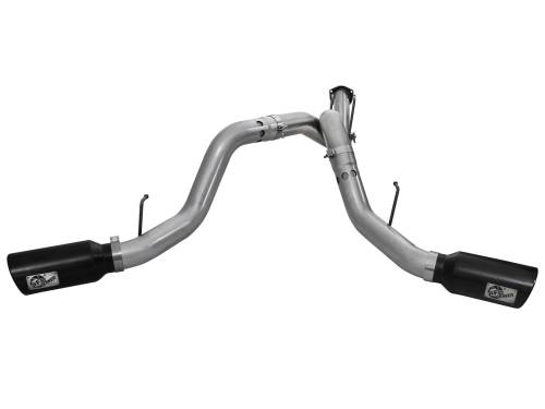 Afe - Advance Flow Engineering - 49-43065-B | AFE Power Large Bore-HD 4 IN 409 Stainless Steel DPF-Back Exhaust System w/Black Tip (2011-2014 F250, F350 Super Duty V8-6.7L td)
