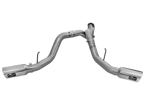 Afe - Advance Flow Engineering - 49-43065-P | AFE Power Large Bore-HD 4 IN 409 Stainless Steel DPF-Back Exhaust System w/Polished Tip (2011-2014 F250, F350 Super Duty V8-6.7L td)