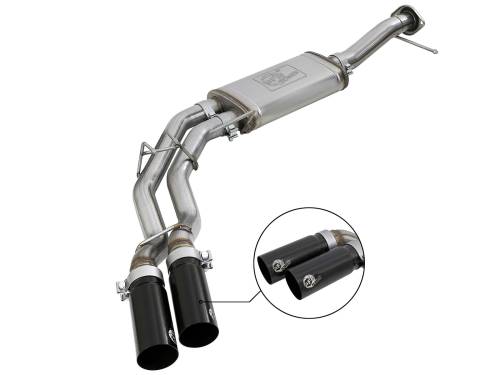 Afe - Advance Flow Engineering - 49-43078-B | AFE Power Rebel Series 3 IN to 2-1/2 IN 409 Stainless Steel Cat-Back Exhaust w/ Black Tip (2011-2014 F150 Pickup V6-3.5L tt)