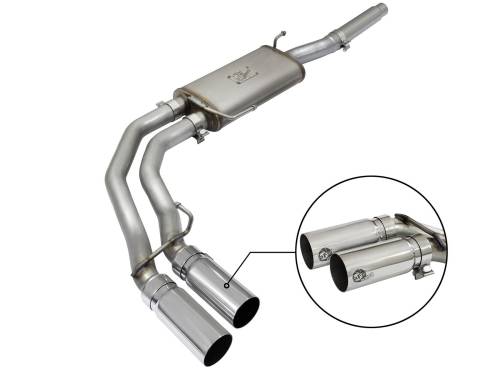 Afe - Advance Flow Engineering - 49-43079-P | AFE Power Rebel Series 3 IN to 2-1/2 IN 409 Stainless Steel Cat-Back Exhaust w/ Polish Tip (2004-2008 F150 Pickup V8-4.6/5.4L)