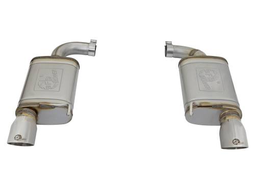 Afe - Advance Flow Engineering - 49-43085-P | AFE Power MACH Force-Xp 2-1/2 IN 409 Stainless Steel Axle-Back Dual Exhaust w/Polished Tips (2015-2021 Mustang L4-2.3L t & V6-3.7L )