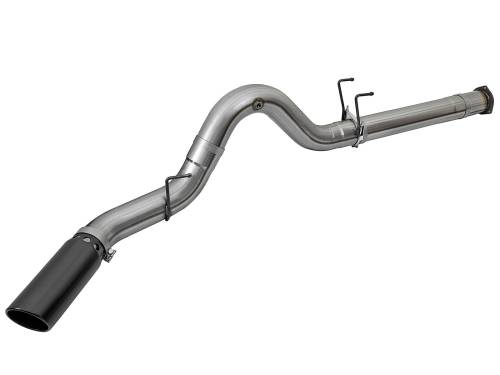 Afe - Advance Flow Engineering - 49-43090-B | AFE Power Large Bore-HD 5 IN 409 Stainless Steel DPF-Back Exhaust System w/Black Tip (2017-2024 F250, F350 Super Duty V8-6.7L td)