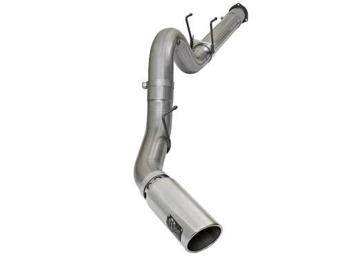 Afe - Advance Flow Engineering - 49-43090-P | AFE Power Large Bore-HD 5 IN 409 Stainless Steel DPF-Back Exhaust System w/Polished Tip (2017-2024 F250, F350 Super Duty V8-6.7L td)