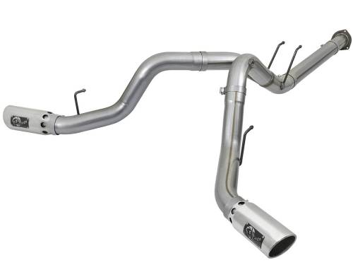 Afe - Advance Flow Engineering - 49-43092-P | AFE Power Large Bore-HD 4 IN 409 Stainless Steel DPF-Back Exhaust System w/Polished Tip (2017-2024 F250, F350 Super Duty V8-6.7L td)