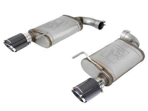 Afe - Advance Flow Engineering - 49-43105-C | AFE Power Mach Force Xp Stainless Steel Axle Back Exhaust System w/ Carbon Tips (2015-2017 Mustang V8-5.0L)