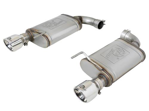 Afe - Advance Flow Engineering - 49-43105-P | AFE Power Mach Force Xp Stainless Steel Axle Back Exhaust System w/ Polished Tips (2015-2017 Mustang V8-5.0L)