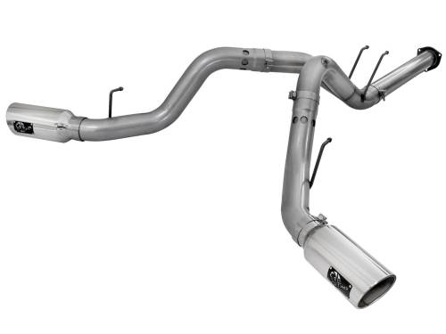 Afe - Advance Flow Engineering - 49-43122-P | AFE Power Large Bore-HD 4 IN 409 Stainless Steel DPF-Back Exhaust System w/Polished Tip (2015-2016 F250, F350 Super Duty V8-6.7L td)