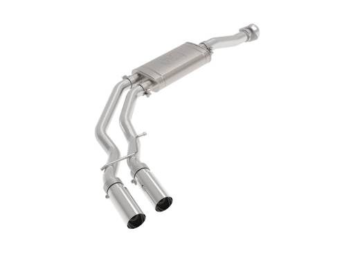 Afe - Advance Flow Engineering - 49-43128-P | AFE Power Rebel Series 3 IN to 2-1/2 IN 409 Stainless Steel Cat-Back Exhaust w/ Polish Tip (2021-2024 F150 Pickup V6-2.7L/3.5L tt/V8-5.0L)