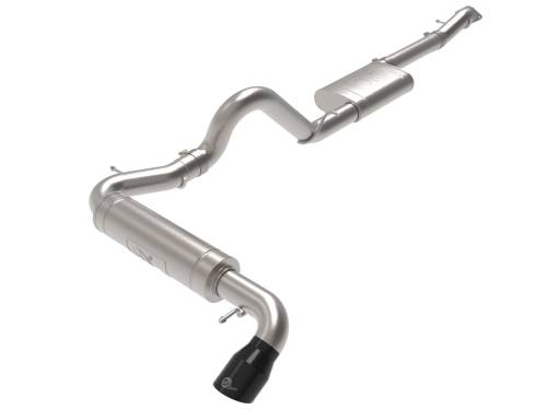 Afe - Advance Flow Engineering - 49-43136-B | AFE Power Apollo GT Series 3 IN 409 Stainless Steel Cat-Back Exhaust System w/ Black Tip (2021-2024 Bronco L4-2.3L t/V6-2.7L tt)