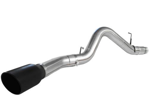 Afe - Advance Flow Engineering - 49-44041-B | AFE Power Large Bore-HD 5 IN 409 Stainless Steel DPF-Back Exhaust System w/Black Tip (2011-2016 Silverado, Sierra 2500 HD, 3500 HD V8-6.6L td)