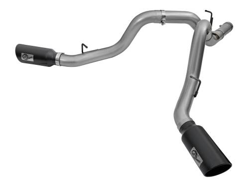 Afe - Advance Flow Engineering - 49-44080-B | AFE Power Large Bore-HD 4 IN 409 Stainless Steel DPF-Back Exhaust System w/Black Tip (2016-2016 Silverado, Sierra 2500 HD, 3500 HD V8-6.6L td)