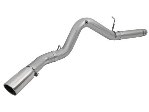 Afe - Advance Flow Engineering - 49-44081-P | AFE Power Large Bore-HD 5 IN 409 Stainless Steel DPF-Back Exhaust System w/Polished Tip (2016-2016 Silverado, Sierra 2500 HD, 3500 HD V8-6.6L td)