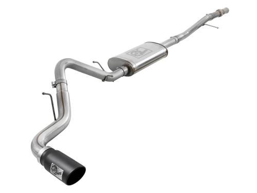 Afe - Advance Flow Engineering - 49-44107-B | AFE Power Apollo GT Series 3 IN 409 Stainless Steel Cat-Back Exhaust System w/ Black Tip (2019-2024 Silverado, Sierra 1500 V6-4.3L/V8-5.3L)