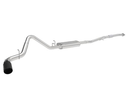 Afe - Advance Flow Engineering - 49-44108-B | AFE Power Apollo GT Series 3 IN 409 Stainless Steel Cat-Back Exhaust System w/ Black Tip (2019-2024 Silverado, Sierra 1500 L4-2.7L t)