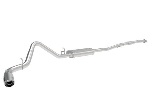 Afe - Advance Flow Engineering - 49-44108-P | AFE Power Apollo GT Series 3 IN 409 Stainless Steel Cat-Back Exhaust System w/ Polish Tip (2019-2024 Silverado, Sierra 1500 L4-2.7L t)