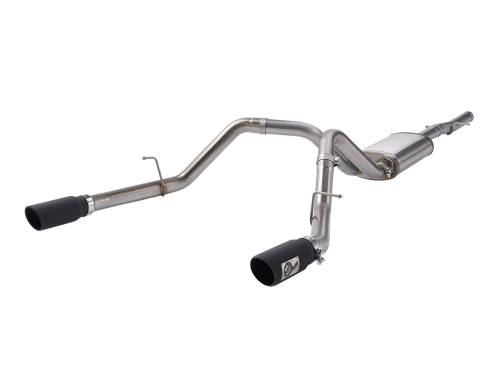 Afe - Advance Flow Engineering - 49-44111-B | AFE Power Apollo GT Series 3 IN 409 Stainless Steel Cat-Back Exhaust System w/ Black Tip (2009-2018 Silverado, Sierra 1500 V6-4.3/V8-4.8/5.3L)