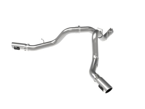 Afe - Advance Flow Engineering - 49-44126-P | AFE Power Large Bore-HD 4 IN 409 Stainless Steel DPF-Back Exhaust System w/Polished Tip (2020-2024 Silverado, Sierra 2500 HD, 3500 HD V8-6.6L td)