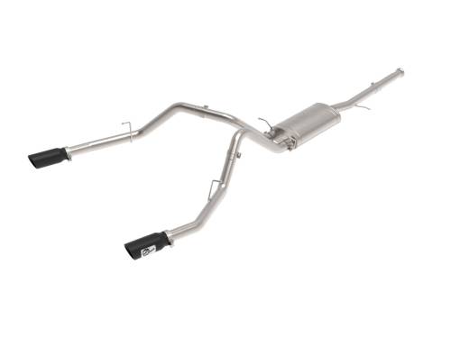 Afe - Advance Flow Engineering - 49-44135-B | AFE Power Apollo GT Series 3 IN Cat-Back Exhaust System w/ Dual Rear Exit w/ Black Tips (2009-2018 Silverado, Sierra 1500 V6-4.3L/V8-4.8/5.3L)