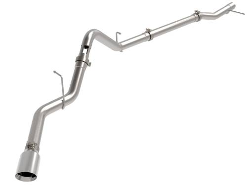Afe - Advance Flow Engineering - 49-44144-P | AFE Power Large Bore-HD 3 IN 409 Stainless Steel DPF-Back Exhaust System w/Polished Tip (2023-2025 Silverado, Sierra 1500 L6-3.0L td)