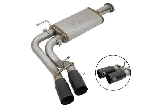 Afe - Advance Flow Engineering - 49-46032-B | AFE Power Rebel Series 3 IN Cat-Back Exhaust System w/ Dual Mid-Side Exit Black Tips (2016-2023 Tacoma V6-3.5L)