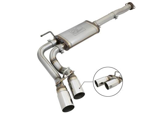 Afe - Advance Flow Engineering - 49-46033-P | AFE Power Rebel Series 3 IN Cat-Back Exhaust System w/ Dual Mid-Side Exit Polished Tips (2005-2015 Tacoma V6-4.0L)