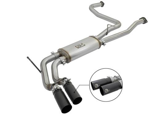 Afe - Advance Flow Engineering - 49-46126-B | AFE Power Rebel Series 2-1/2" Cat-Back Exhaust System w/ Black Tip (2017-2024 Titan A61 V8-5.6L)