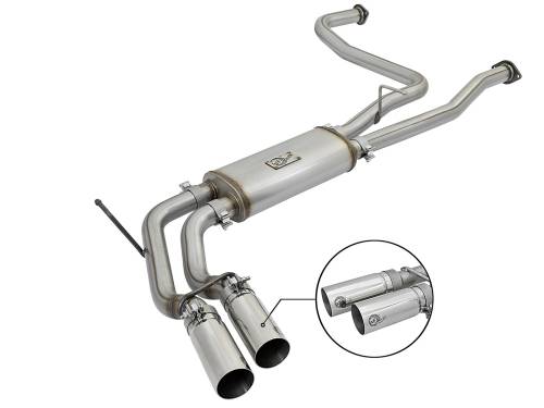 Afe - Advance Flow Engineering - 49-46126-P | AFE Power Rebel Series 2-1/2" Cat-Back Exhaust System w/ Polished Tip (2017-2024 Titan A61 V8-5.6L)