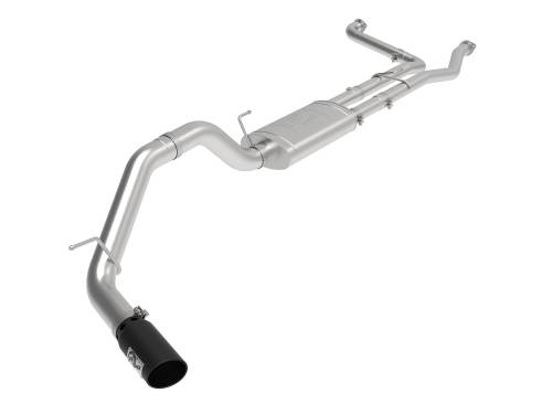 Afe - Advance Flow Engineering - 49-46135-B | AFE Power MACH Force-XP 3 IN to 4 IN 409 Stainless Steel Cat-Back Exhaust System Black (2016-2024 Titan XD V8-5.6L)