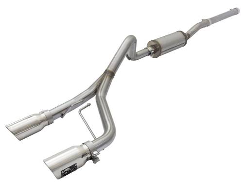 Afe - Advance Flow Engineering - 49-48056-P | AFE Power Rebel Series 2-1/2 IN 409 Stainless Steel Cat-Back Exhaust System w/Polished Tip (2007-2018 Wrangler JK V6-3.6L/3.8L)