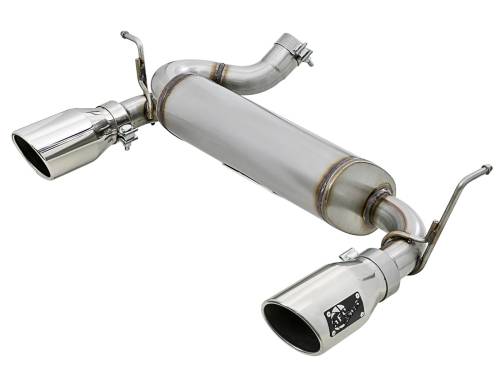 Afe - Advance Flow Engineering - 49-48061-P | AFE Power Rebel Series 2-1/2 IN 409 Stainless Steel Axle-Back Exhaust w/ Polished Tips (2007-2018 Wrangler JK V6-3.6L/3.8L)