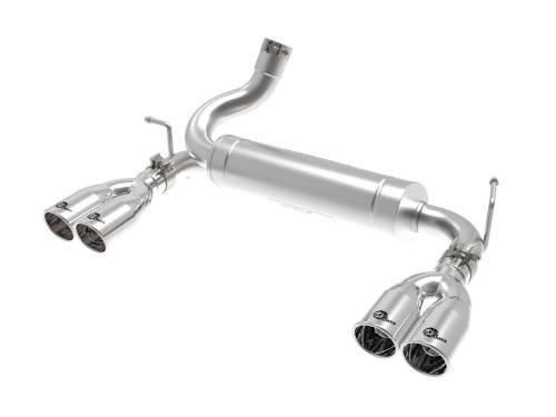 Afe - Advance Flow Engineering - 49-48086-P | AFE Power Rebel Series 2-1/2 IN 409 Stainless Steel Axle-Back Exhaust System Polished (2007-2018 Wrangler JK V6-3.6L/3.8L)