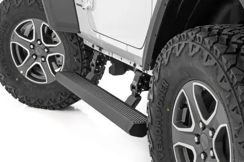 Rough Country - PSR61030 | Rough Country Power Retractable Running Boards, Dual Electric Motor | 2 Door For Jeep Wrangler JL