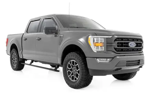 Rough Country - PSR71520 | Rough Country Power Retractable Running Boards For Ford F-150 / Lighting / F-250 Super Duty / F-350 Super Duty / Raptor | Crew Cab