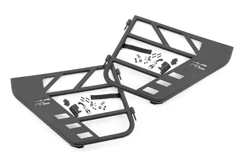 Rough Country - 10617 | Rough Country Tubular Doors Jeep Gladiator JT / Wrangler JL / Wrangler Unlimited JL 4WD | Front