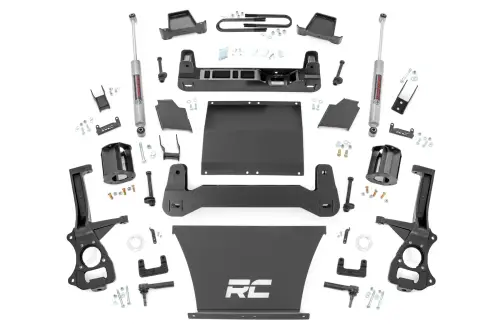 Rough Country - 110030 | Rough Country 6 Inch Lift Kit For Chevrolet Silverado 1500 | 5.3L V8 or 6.2L V8 Engine, Factory Rear Multi Leaf Springs, Strut Spacers With N3 Rear Shocks