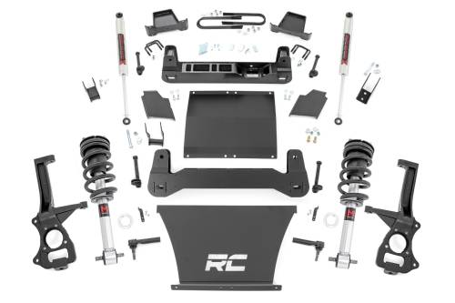 Rough Country - 110040 | Rough Country 6 Inch Lift Kit For Chevrolet Silverado 1500 | 5.3L V8 or 6.2L V8, Factory Rear Multi Leaf Spring, M1 Strut With M1 Rear Shocks