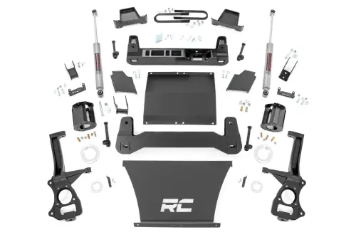 Rough Country - 110230 | Rough Country 6 Inch Lift Kit For GMC Sierra 1500 | 5.3L V8 or 6.2L V8 Engine, Factory Rear Multi Leaf Spring, Strut Spacers With N3 Rear Shocks