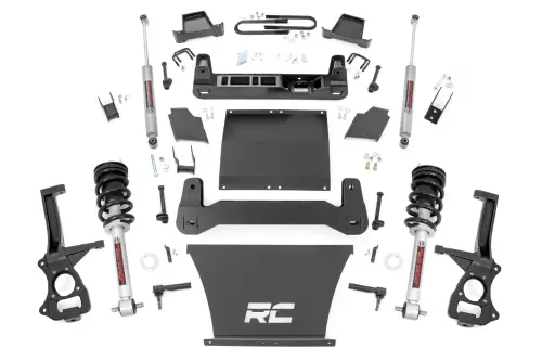 Rough Country - 110231 | Rough Country 6 Inch Lift Kit For GMC Sierra 1500 | 5.3L V8 or 6.2L V8 Engine, Factory Rear Multi Leaf Spring, N3 Struts With N3 Rear Shocks