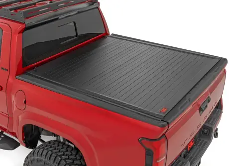 Rough Country - 50415551 | Rough Country Hard Roll Up Bed Cover For Toyota Tacoma | 5' Bed