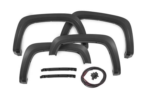 Rough Country - S-C12215-GBA | Rough Country Sport Fender Flares For Chevrolet Silverado 2500 HD / 3500 HD | Black