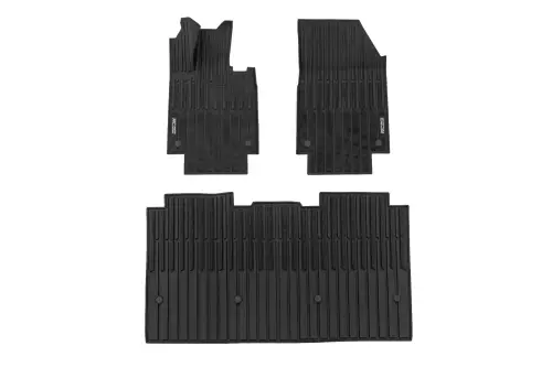 Rough Country - FF-71502 | Rough Country Flex Fit Floor Mats For Tesla Cybertruck | Front & Second Row