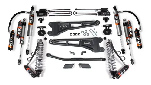 BDS Suspension - BDS1307FPE | BDS Suspension 2.5 Inch Lift Kit With Radius Arm For Ford F-450 Super Duty 4WD | Rear Fox 2.5 Performance Elite Coilover Conversion