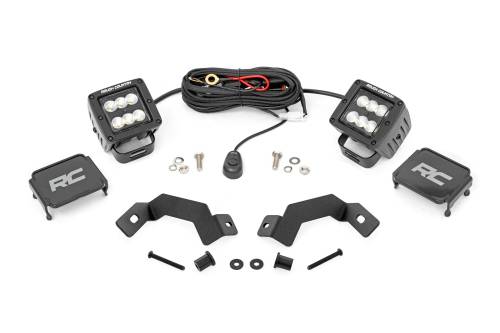 Rough Country - 72113 | Rough Country LED Light Kit Black Series w/ Flood Beam Toyota Land Cruiser (2024-2025)