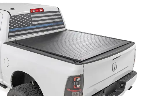 Rough Country - 50319550 | Rough Country Hard Roll Up Bed Cover For Ram 1500 (2009-2018) / 2500 (2010-2024) | 5' 7" Bed