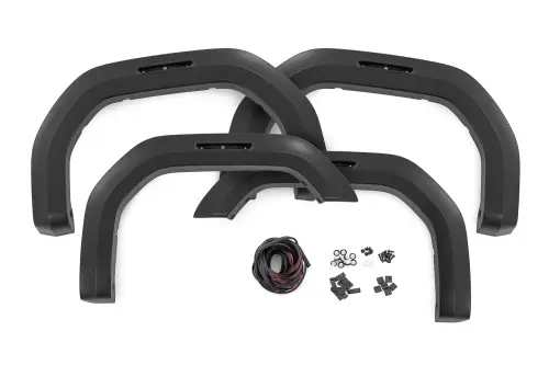 Rough Country - S-G11912-G7C | Rough Country Fender Flares, Sport For GMC Sierra 2500 HD / 3500 HD | Cardinal Red