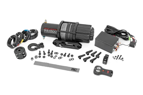 Rough Country - RS4500SA | Rough Country UTV 4500LB Winch With Remote | Synthetic Rope