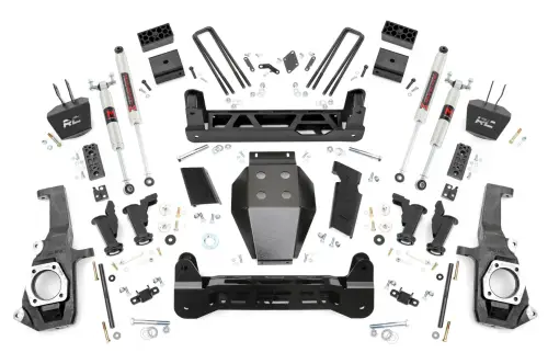 Rough Country - 10340 | Rough Country 5 Inch Lift Kit For Chevrolet/GMC 2500 HD & 3500 HD | M1 Monotube Shocks